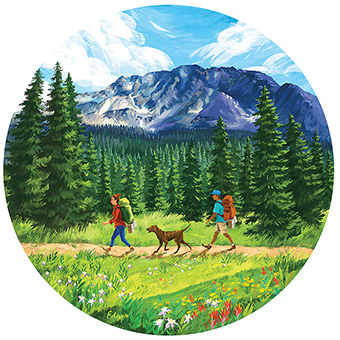 470123 Hit the Trail Sticker