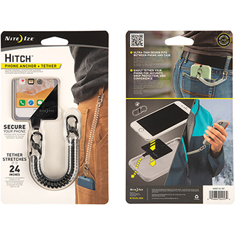 Nite Ize Hitch Black Phone Anchor and Tether For All Mobile Devices
