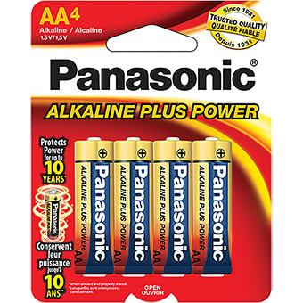 Picture of Panasonic 354369 AA Alkaline Plus Power Batteries - Pack of 4