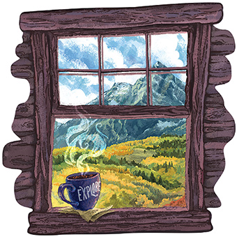 470132 Wilderness Through A Window Sticker