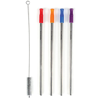 Stainless Steel Straw Brush, Pack of 4