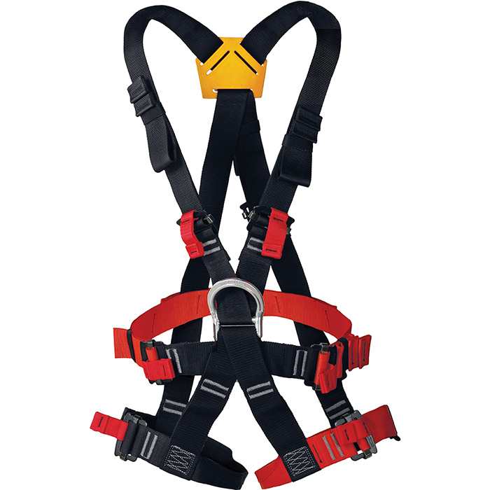 Tarzan Economic Full Body Rope Harness, Black & Red