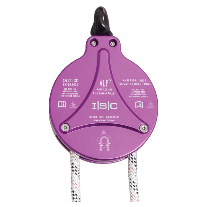 Alf Climb Assist Locking Pulley, Purple