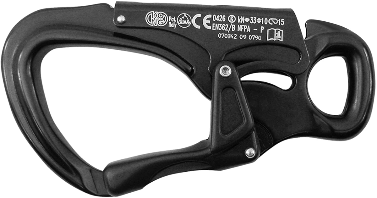 432386  Tango Anodized Carabiner, Cyan & Black