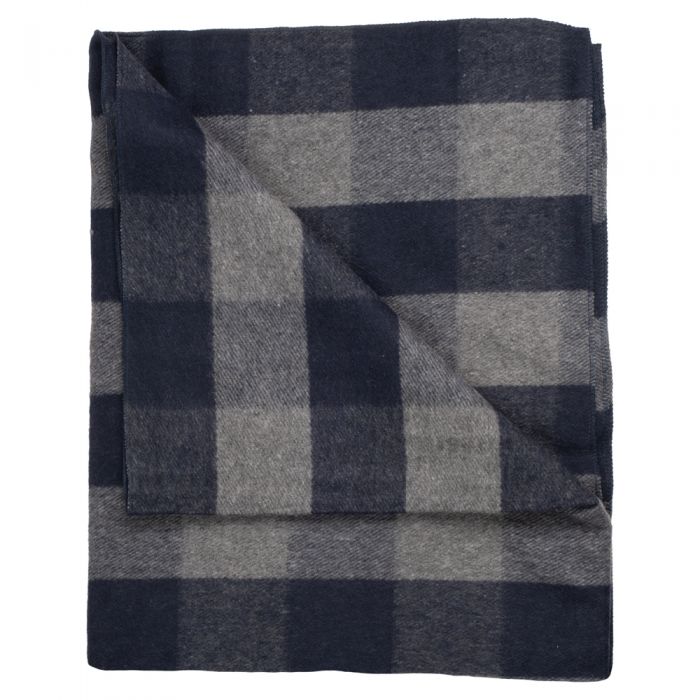 791668 62 x 80 in. Wool 50 Blankets Plaid - Blue