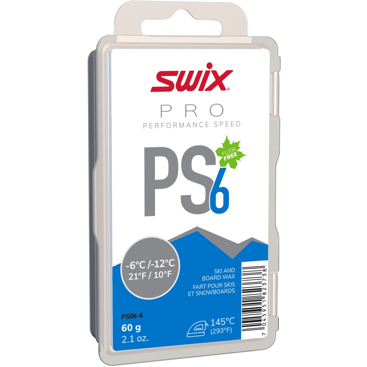Picture of Swix 129126 Fluoro-Free Ski Glide Wax&#44; Blue - PS6