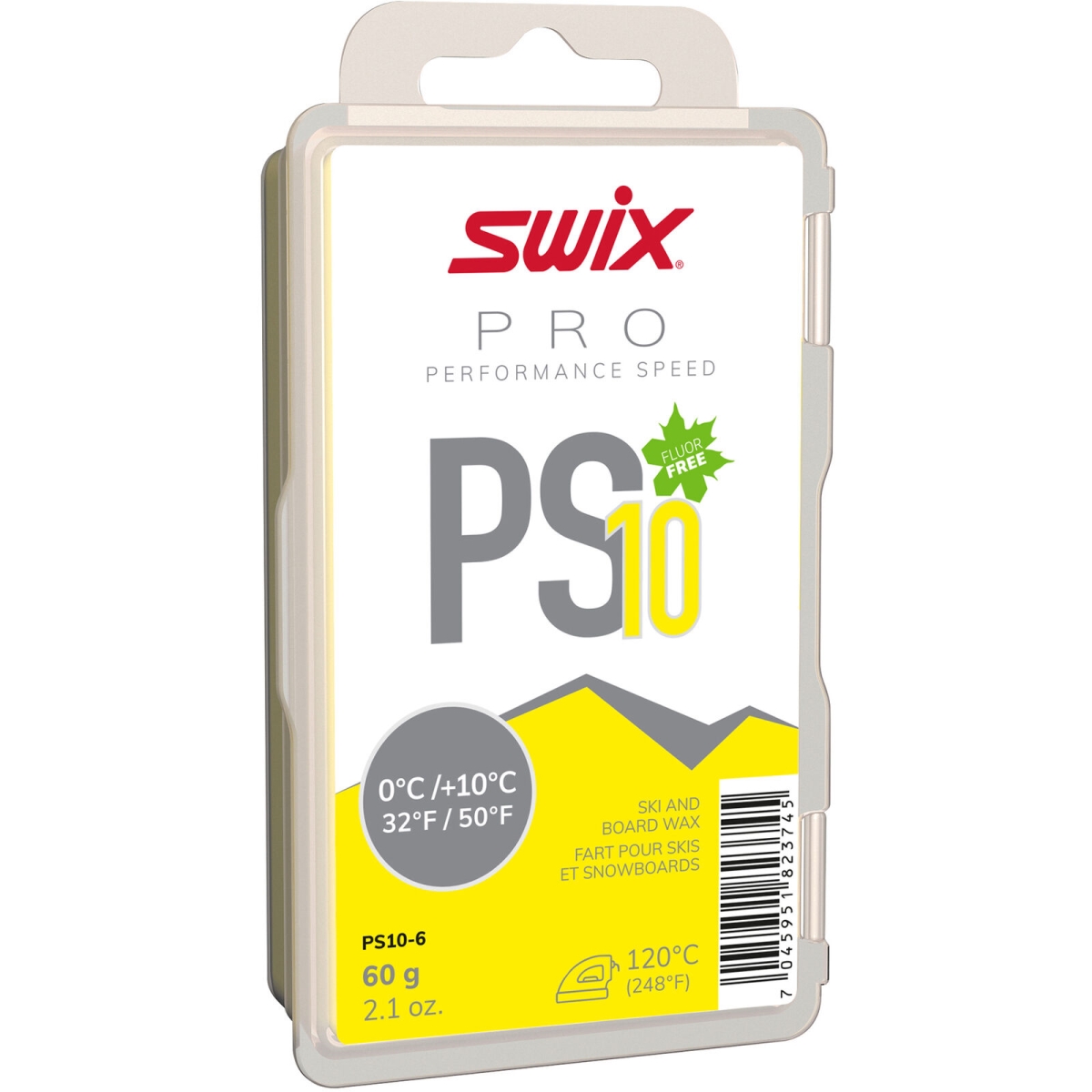 Picture of Swix 129128 Fluoro-Free Ski Snowboard Glide Wax&#44; Yellow - PS10
