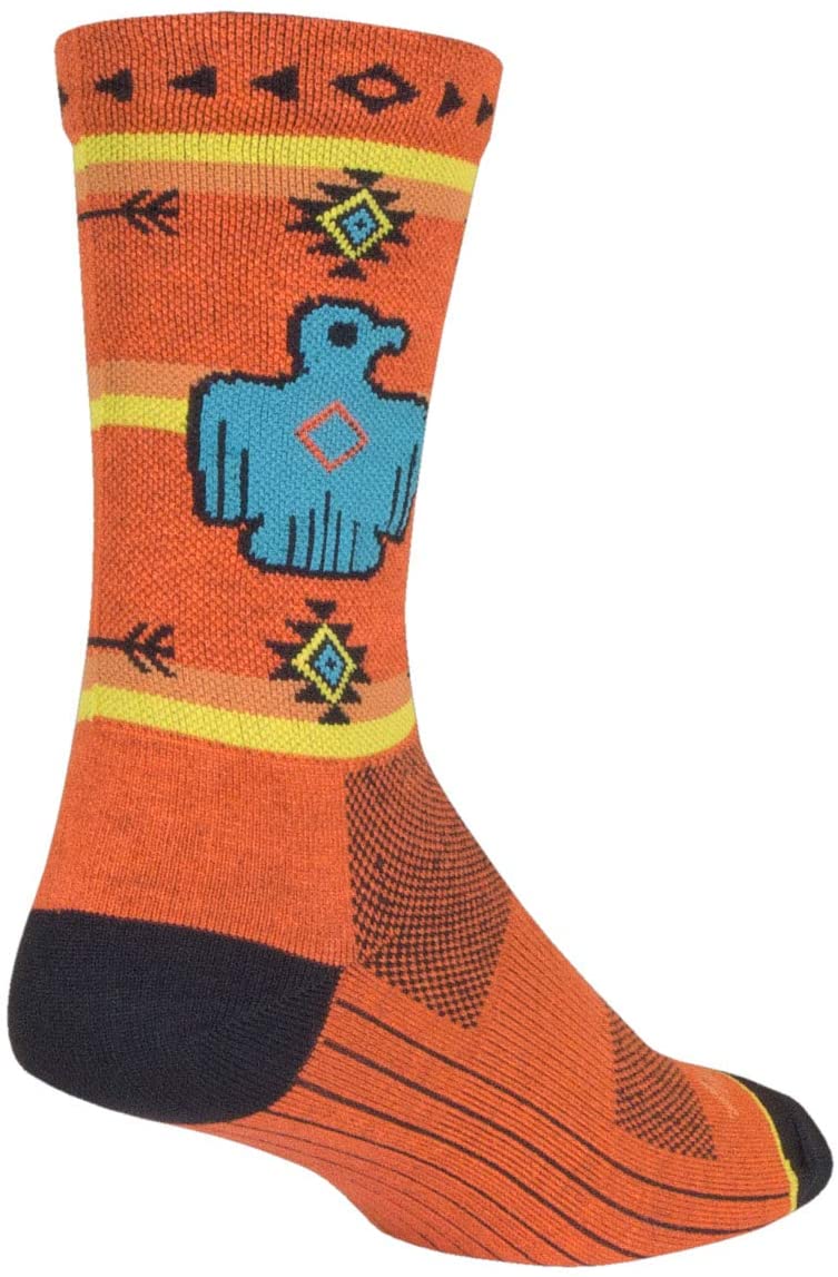 272107 6 in. Cycling & Running Socks, Thunderbird - Large & Extra Large