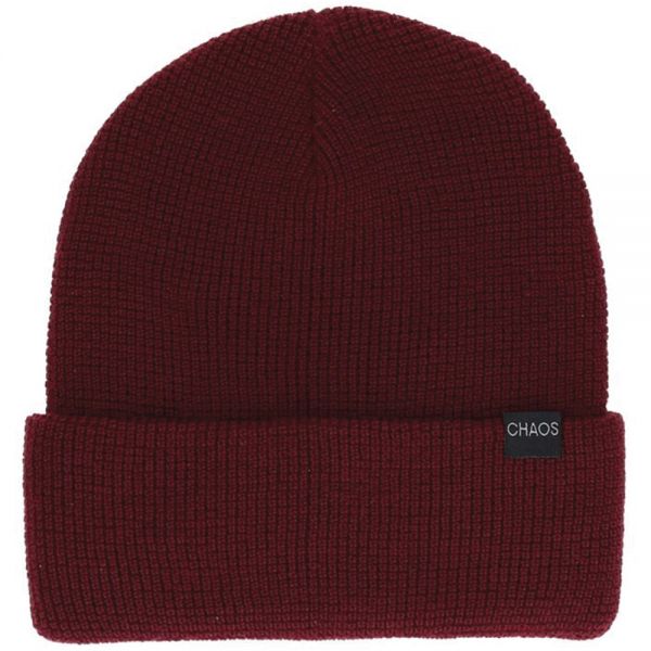 Picture of Chaos 786066 Free Ranger Eco Repreve Knit Thermal Stitch Cuffed Two Layer Beanie&#44; Red - One Size
