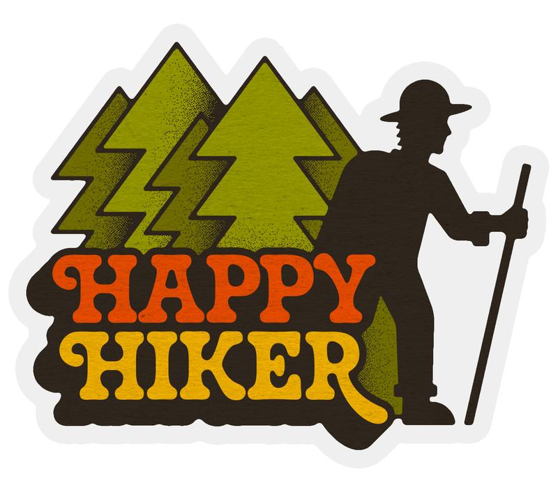 Happy Hiker Sticker