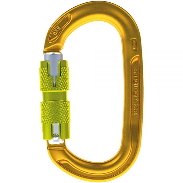 Oxy Twist Lock Carabiner, Gold