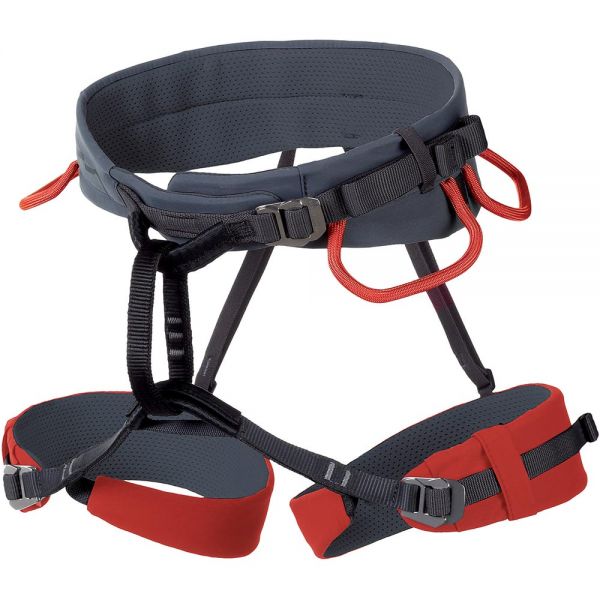 Garnet Buckle Harness, Grey & Red - Extra Large