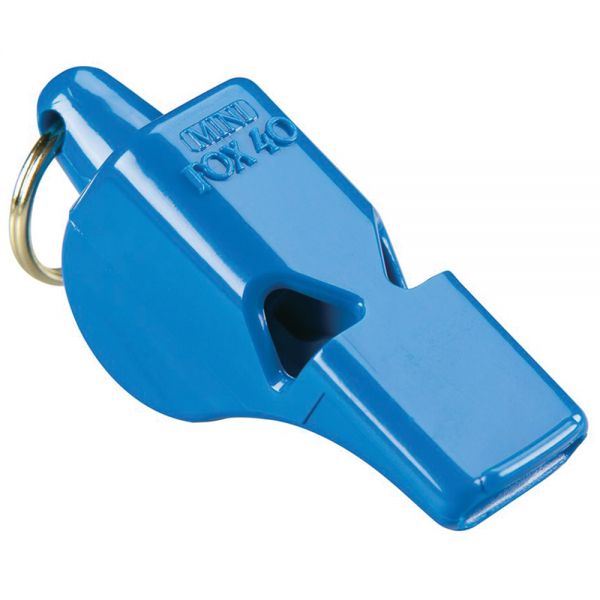 Mini Safety Whistle with Lanyard, Blue