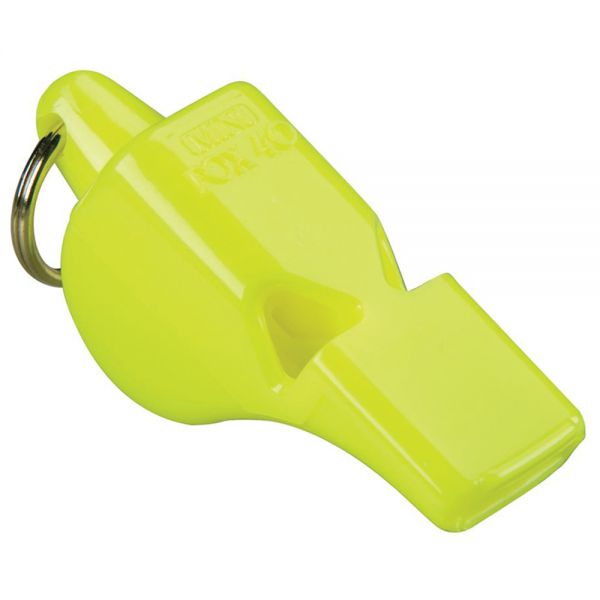 Mini Safety Whistle with Lanyard, Neon Yellow