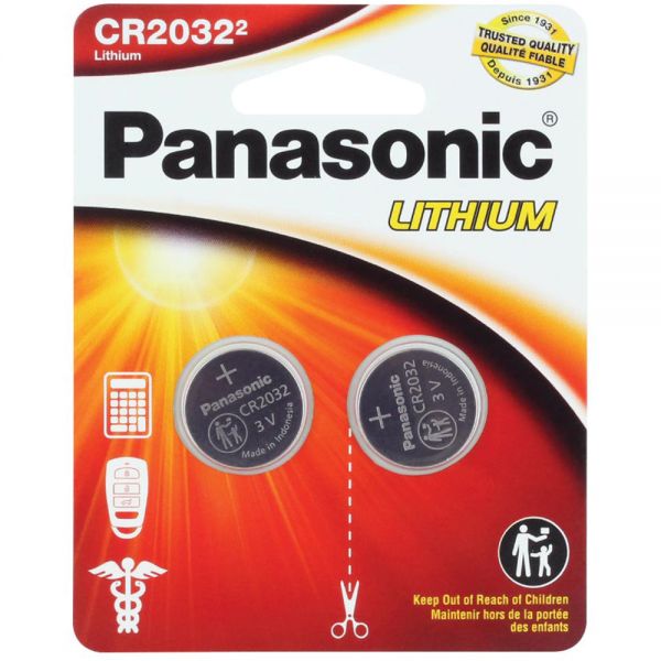 Lithium Cr2032 Coin Cell Battery - Pack of 2