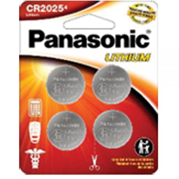 Picture of Panasonic 460124 Lithium Cr2025 Coin Cell Battery - Pack of 4