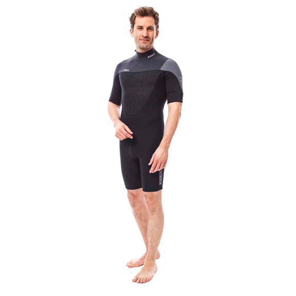 2 mm Perth Men Shorty Wetsuit, Grey - 2XL