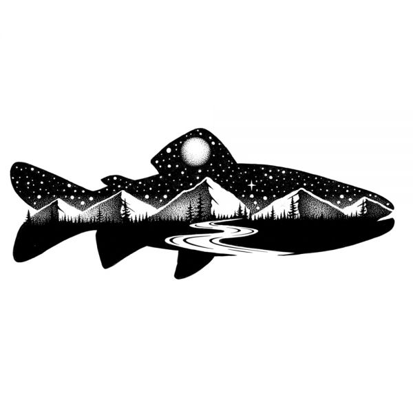 Dishwasher Safe & Waterproof Die-Cut the Trout Sticker