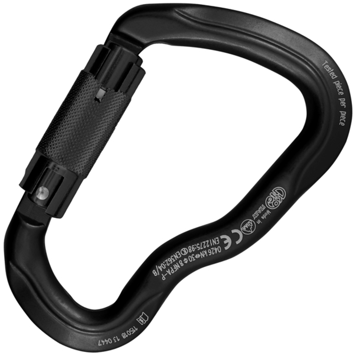 432567 Ferrata 3AL Carabiner Auto Block Sleeve & Keylock System, Black