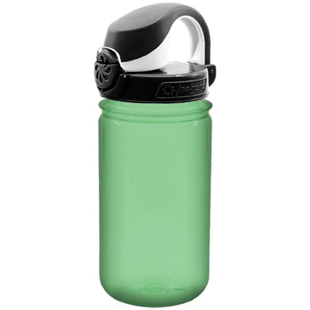Picture of Nalgene 342666 12 oz On the Fly Kids Sustain Glow Water Bottle, Green & Black