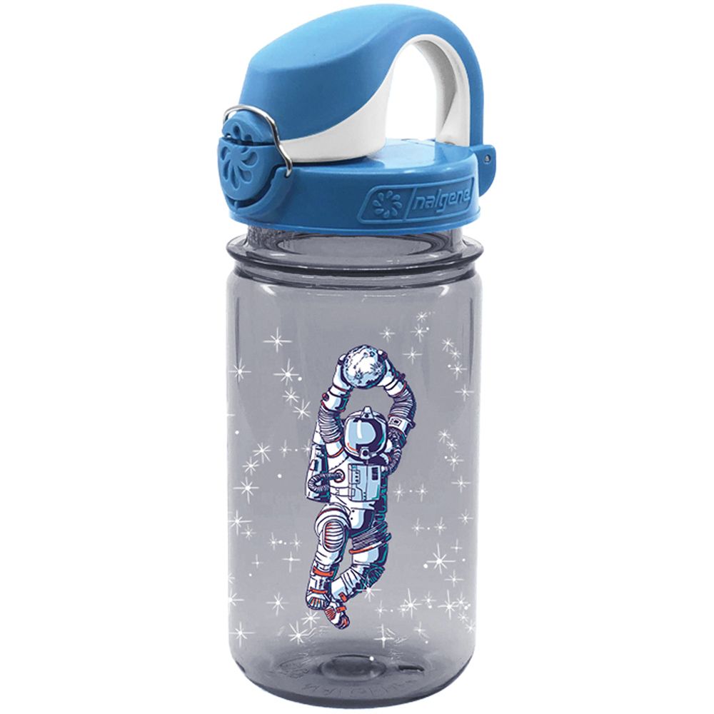Picture of Nalgene 342669 12 oz On the Fly Kids Sustain Water Bottle, Gray Astronut