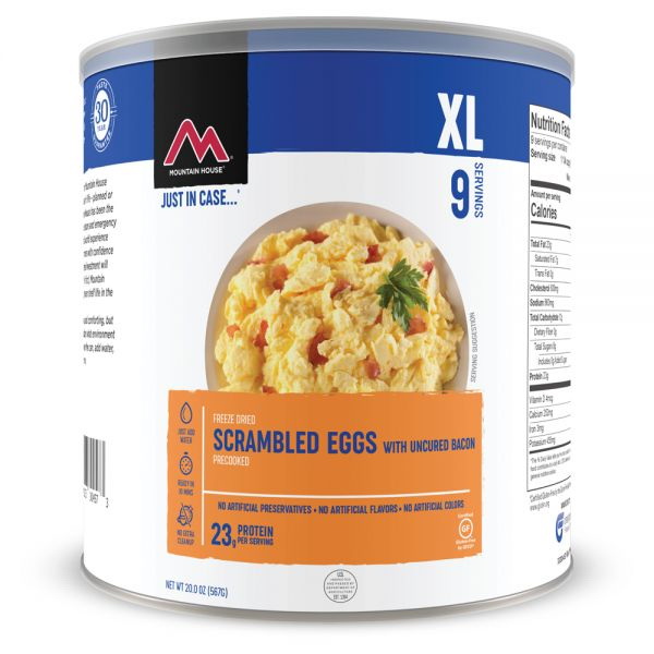 Picture of Mountain House 290448 Scrambled Eggs with Bacon No.10 Can Freeze Dried Survival & Emergency Food Gluten-Free