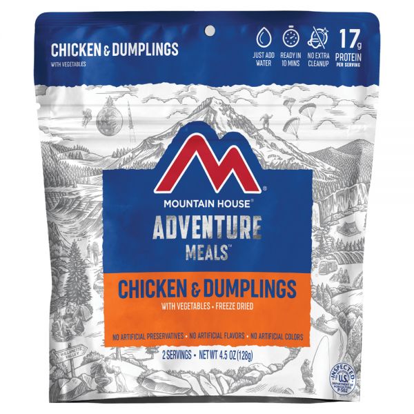 Picture of Mountain House 290048 4 oz Chicken & Dumplings Freeze Dried Backpacking & Camping Food
