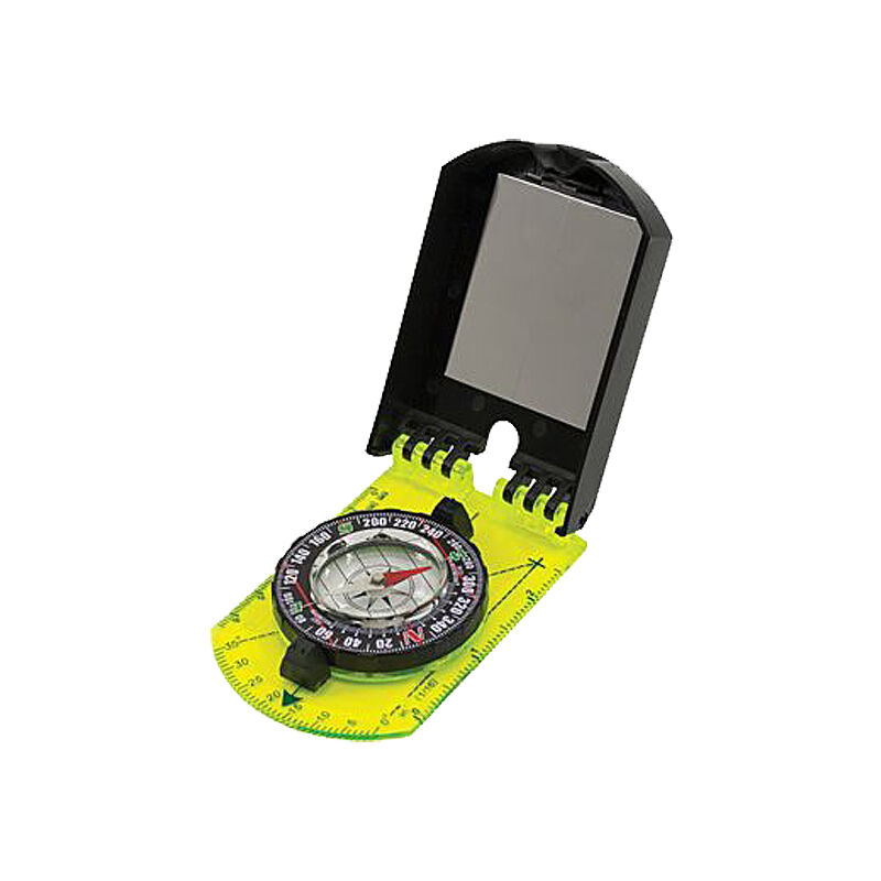 Picture of Ultimate Survival Technologies 602926 Hi-Vis Folding Map Compass with Sighting Mirror, Fluorescent Green