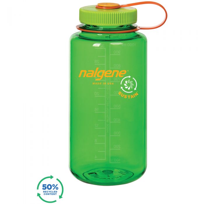 Picture of Nalgene 342712 Wide Mouth Sustain Bottle, Glow Green
