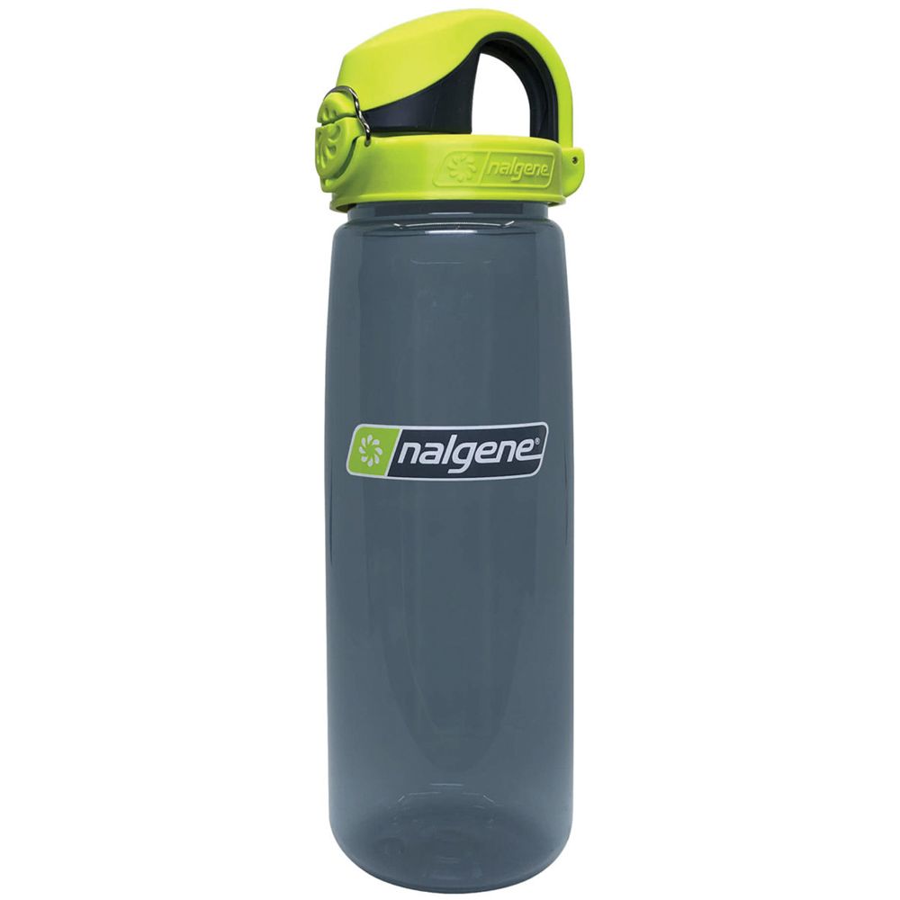 Picture of Nalgene 342746 OTF Sustain Water Bottle - Charcoal with Lime Cap