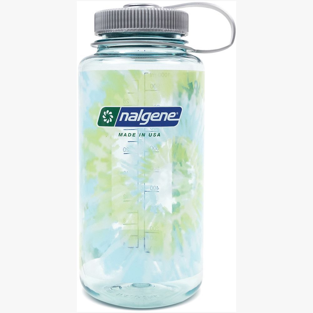 Picture of Nalgene 342781 1 qt. Wide Mouth Sustain Tie-Dye Water Bottle, Seafoam