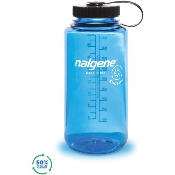 Picture of Nalgene 342038 1 qt. Wide Mouth Sustain Water Bottle, Slate Blue