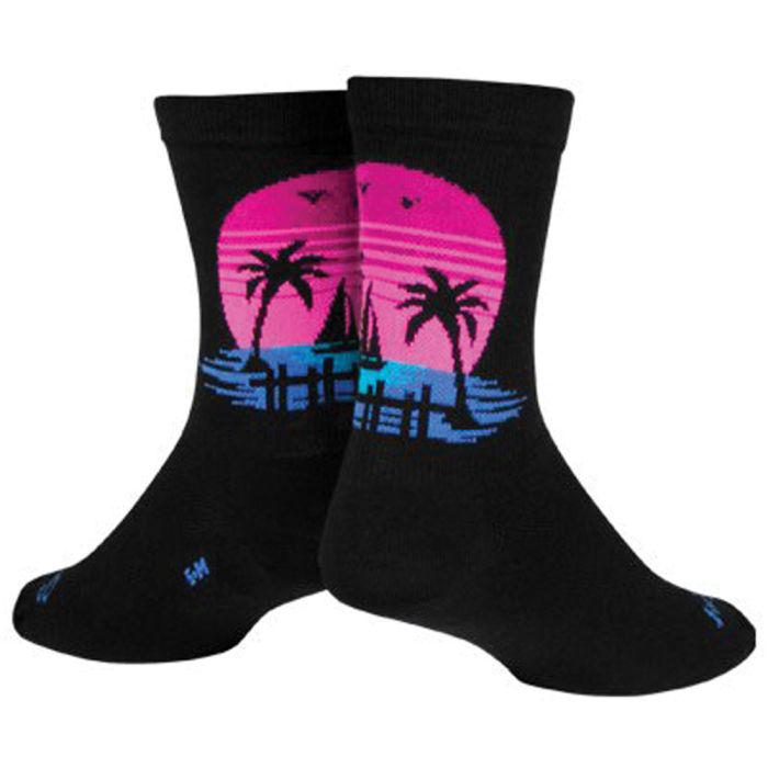 6 in. Sunset Crew Socks, Large to Extra Large