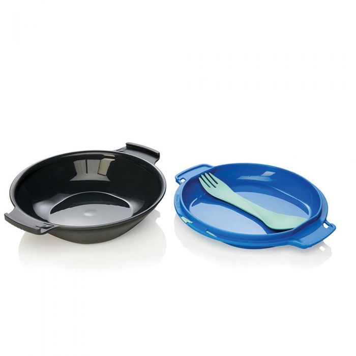 Picture of Human Gear 700171 Gokit Light Flatware&#44; Charcoal & Blue