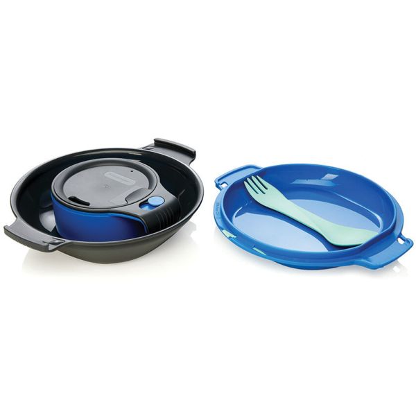 Picture of Human Gear 700174 Gokit Deluxe Flatware, Charcoal & Blue