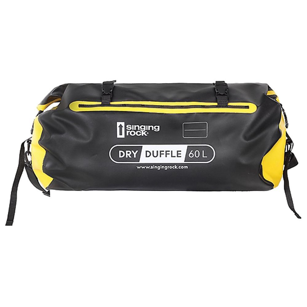 60L Dry Duffle Bag, Black & Yellow