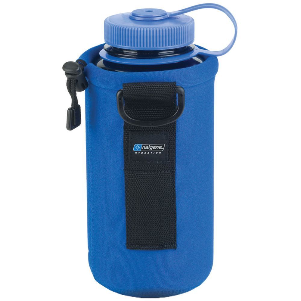 Picture of Nalgene 342824 32 oz Wide-Mouth Sleeve Bottle, Blue