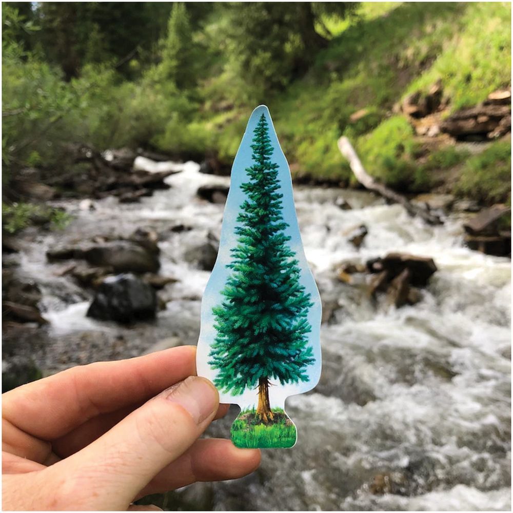 Chilling On A Fir Tree Die-Cut Sticker