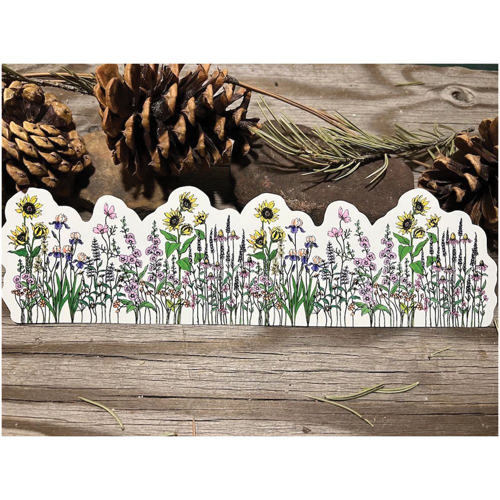 Field Of Flowers Die-Cut Sticker