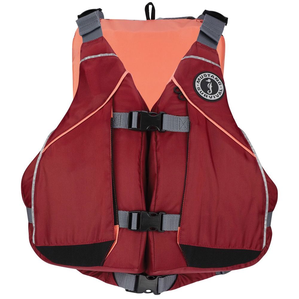 Moxie Foam Vest, Merlot & Coral - Extra Large - 2XL