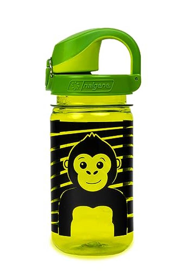 Picture of Nalgene 342262 12 oz Sustain Tritan BPA-Free Kids on the Fly Water Bottle, Green - Monkey