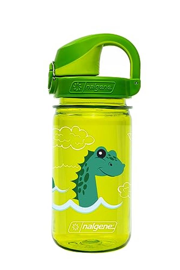 Picture of Nalgene 342264 12 oz Sustain Tritan BPA-Free Kids on the Fly Water Bottle, Green Nessie