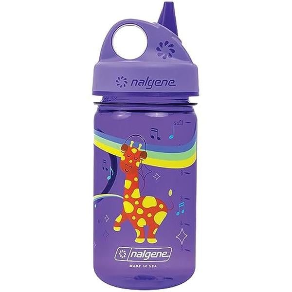 Picture of Nalgene 342269 12 oz Kids Sustain Grip-N-Gulp Water Bottles, Musical Giraffe