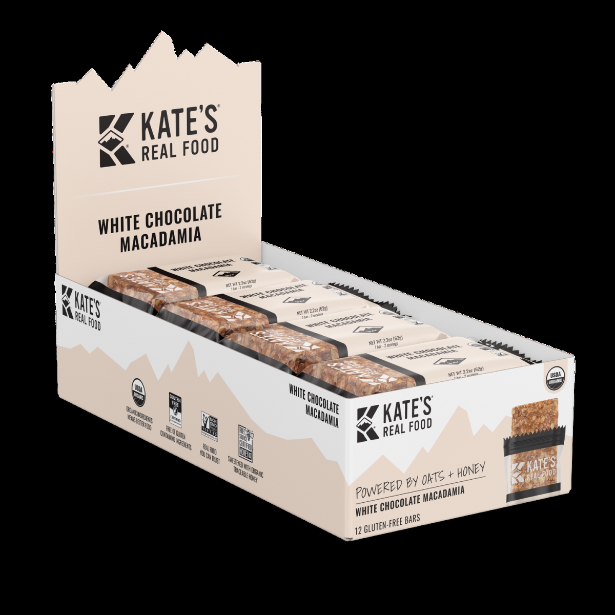 Picture of Kates Real Food 201320 White Chocolate Macadamia Bars