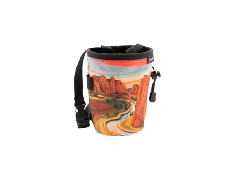 Chalk Bag - Orange - Lightweight - Unique Artwork for Climbers