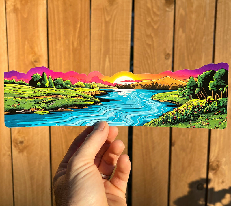 10 in. River Sunset Wrap Sticker