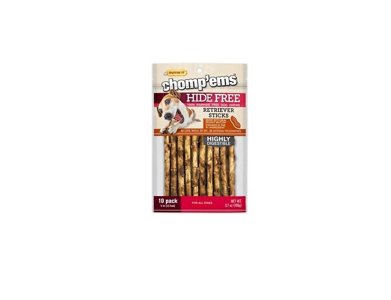 Picture of Ruffin 369681 Chomp EMS Peanut Butter Dog Treats Sticks - Pack of 10