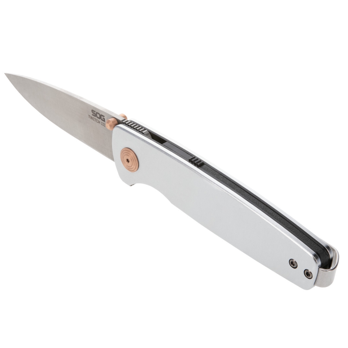 667673 Twitch III Spring-Assisted Linerlock Folding Knife, Satin & Rose Gold