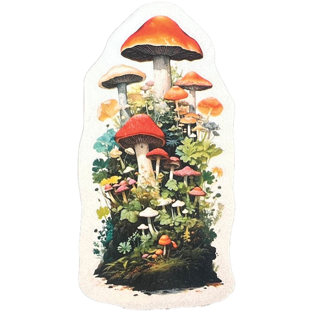 10 in. World of Mushrooms Sticker