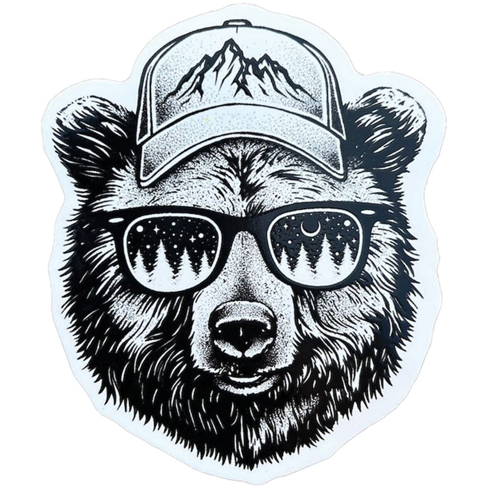 777523 10 in. Cool Bear Sticker